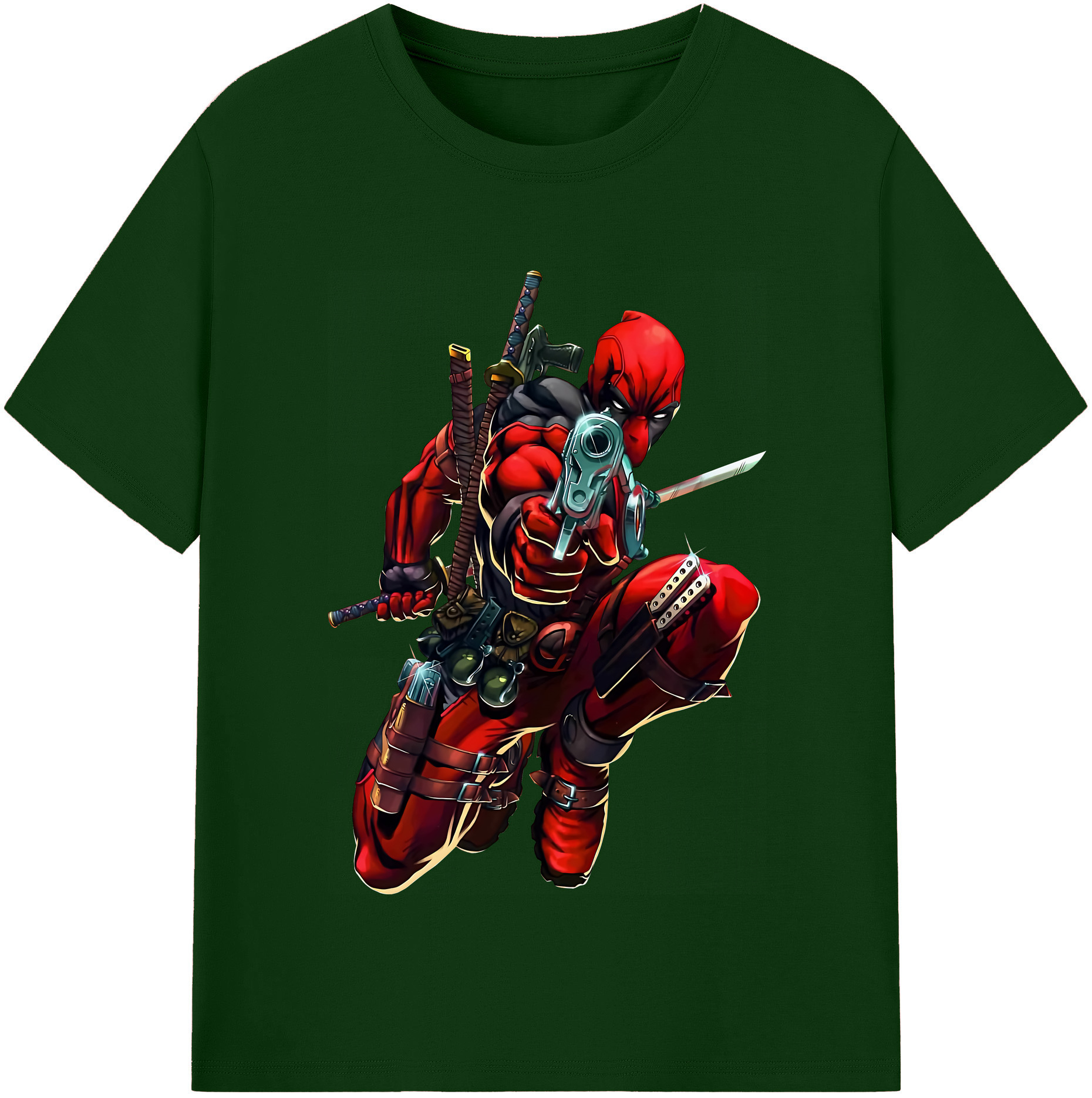 （画像用） Deadpool デッドプール 綿100％半袖Tシャツ（フロントプリント）